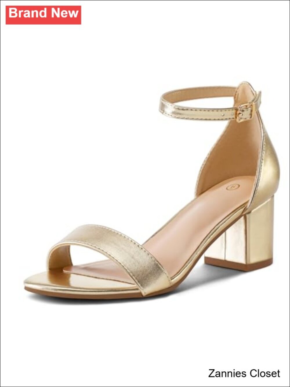 ✨Women's Chunky Heels Open Toe Dress Sandals with Ankle Strap